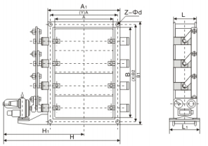 Rectangula screen-regulating electric butterfly valve