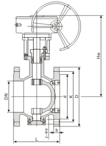 Side biases half ball valve