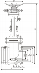 Dregs-eduction Gate Valve