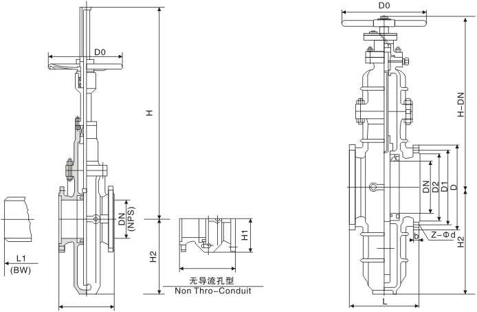 Thro-Conduit Gate Valve