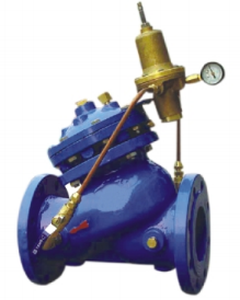 Adjustable pressure reducing and stabilizing valve