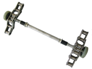 Heavy duty high gradient escalator chain