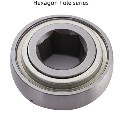 square hole relubrication, hexagonal hole series, agricultural machinery bearing assembly with flange